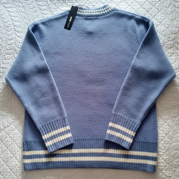 Fashion Nova Social Society Oversized Sweater Periwinkle Blue L NWT - Picture 8 of 12